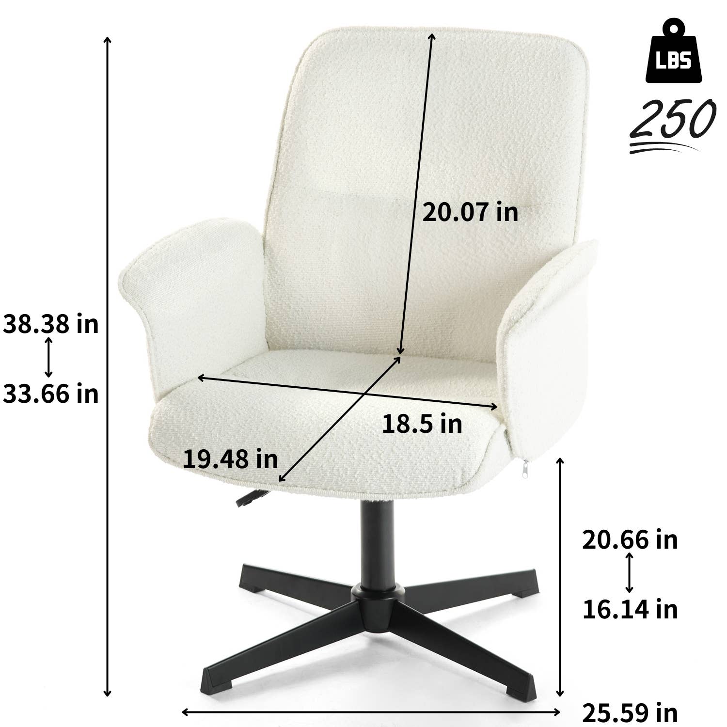 HOMYCASA DESIGN INC - Wholesale Chair - Modern Functional Swivel Office Chair and Accent Chair-White5