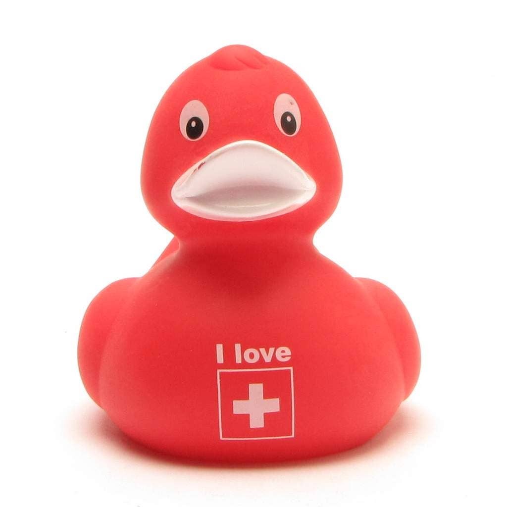 Duckshop - Wholesale Bath Toy - Baby - Rubber Duck I Love Switzerland - rubber duck2