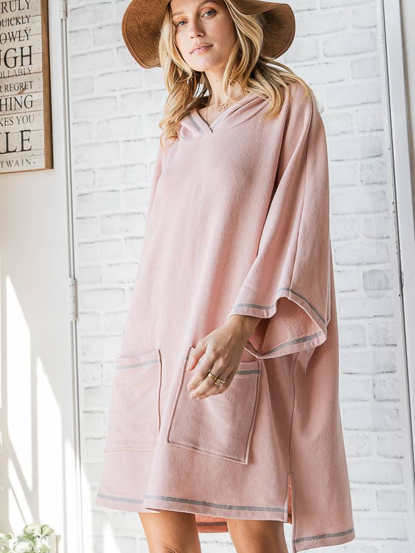 BUCKETLIST INC – wholesale Dress – Women's – D3094 Hooded Sweatshirt dress With Pockets3