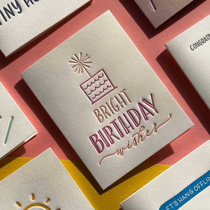 Bright Birthday Wishes - Birthday card for wholesale by INK MEETS PAPER
