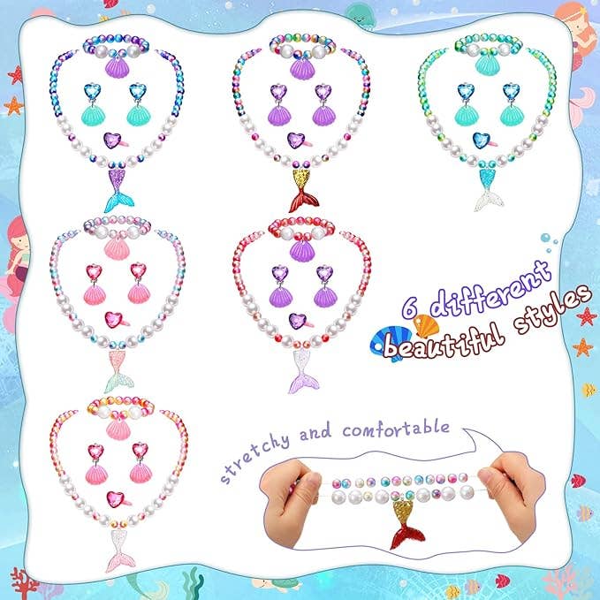 Crover - Wholesale Jewelry Set - Mermaid Jewelry Set (Assorted Color)3