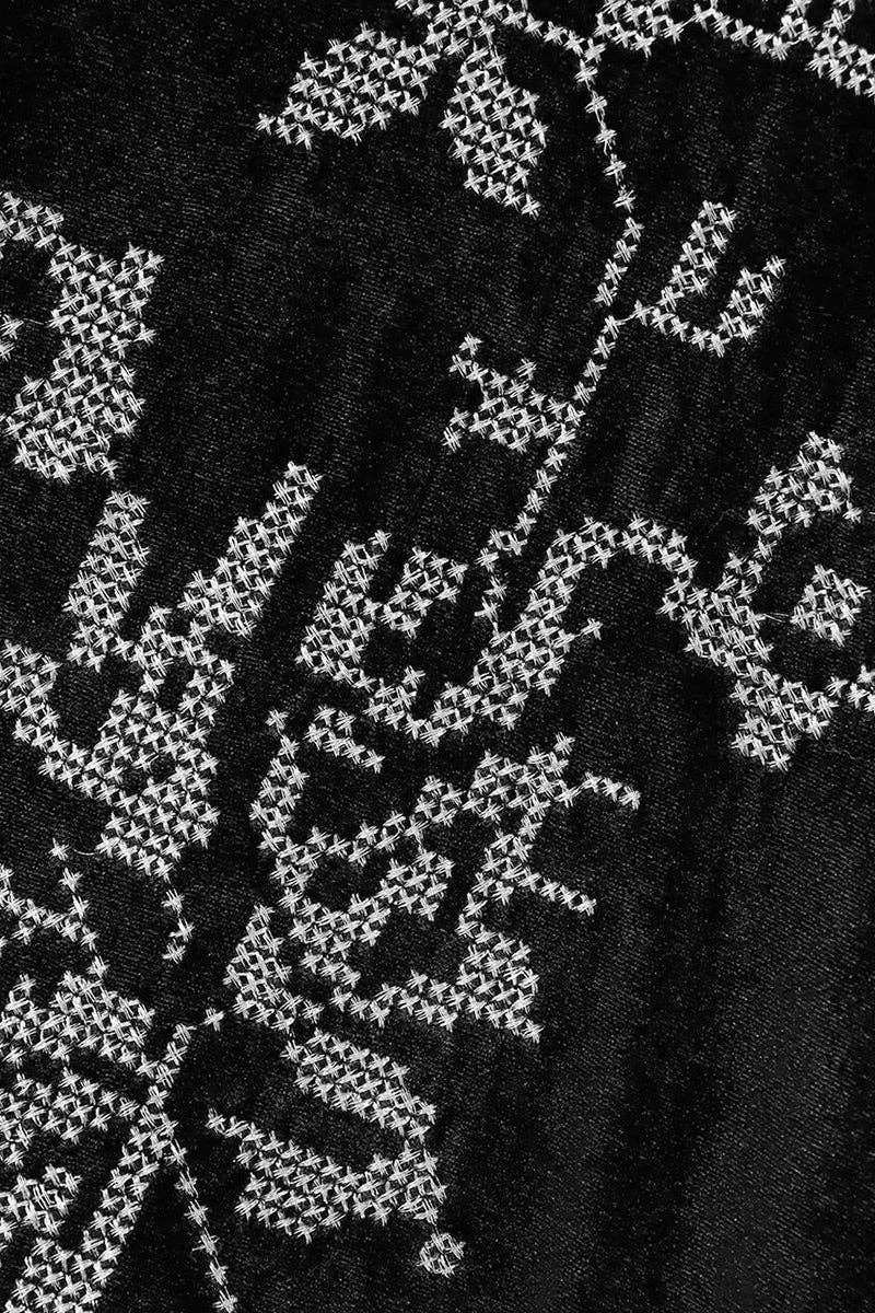 BLACK Patterned Open-Front Shacket for wholesale on Faire6