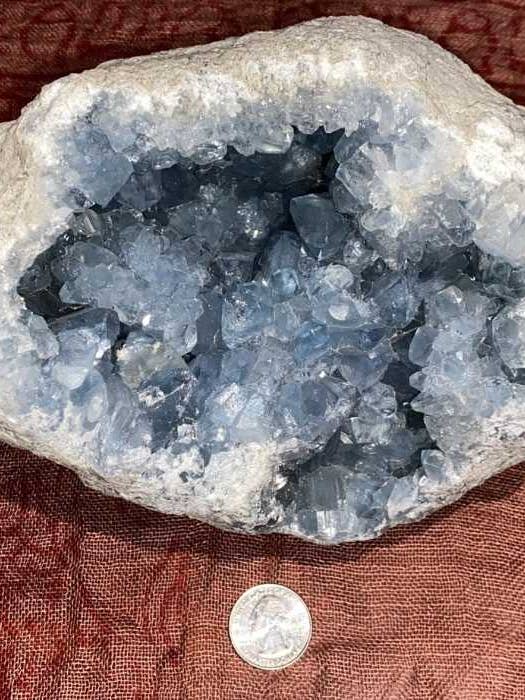 Celestite Geode Altar Stone for wholesale by Katmandu Trading Co.