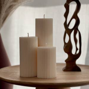 Chunky Twisted Pillar Candles Spiral Taper Candles Twisted Candle Column  Candle Table Candle Dinner Candle Decorative Candle 