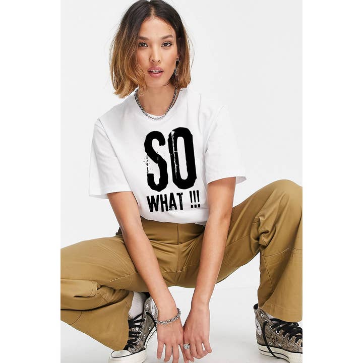 SO WHAT GRAPHIC WOMEN TEE for wholesale by nobarand