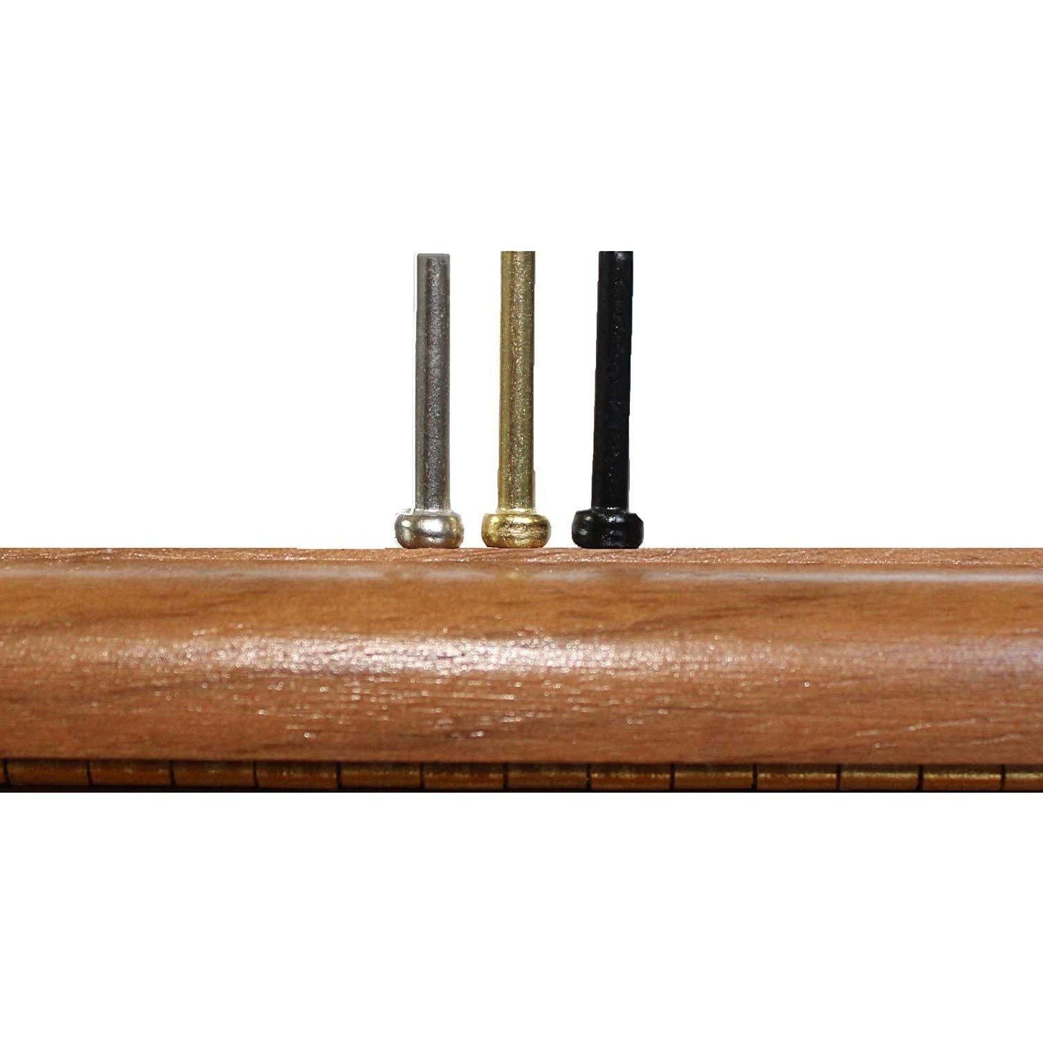 Wood Expressions - Wholesale Board Game - Metal Cribbage Pegs  - Set of 6 (2 Brass, 2 Chrome, 2 Black)3