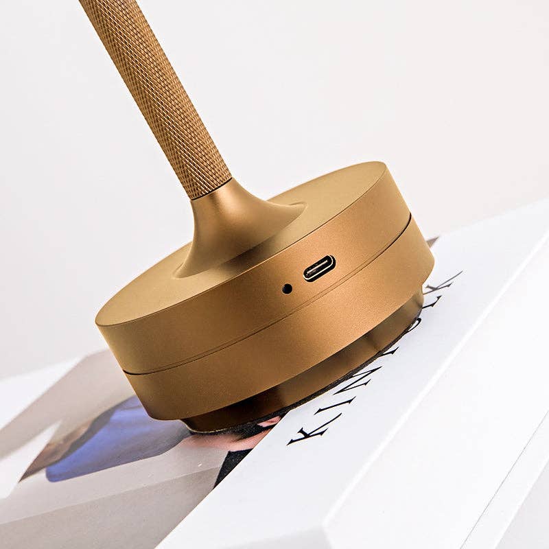 Swift Beacon - Wholesale Accent/Desk Lamp - Gold Rechargeable Touch Table Lamp3