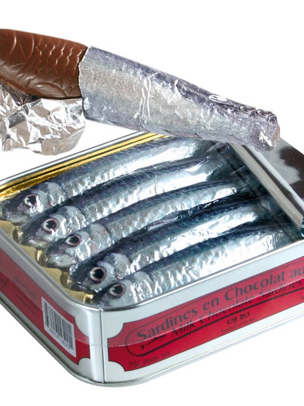 Chocolate Sardines, 5 for wholesale by Cluizel USA
