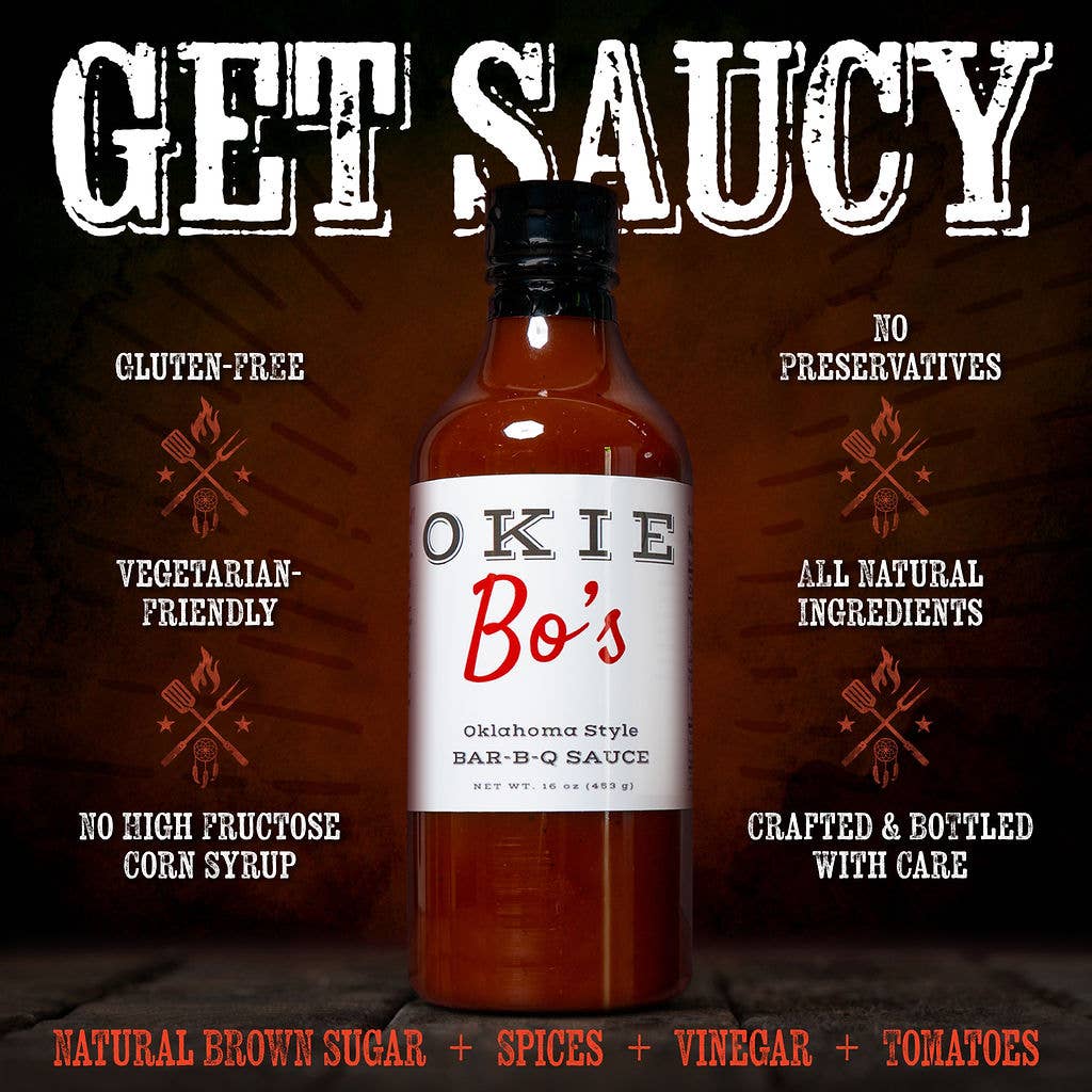 Okie Bo’s BBQ Sauce – Engroshandel BBQ-sauce – Okie Bo"s originale BAR-B-Q-sauce 16 oz.6