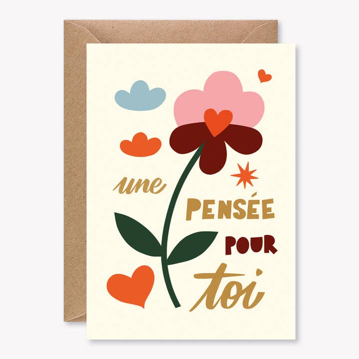 A thought for you - Greeting card for wholesale by Lulu la nantaise