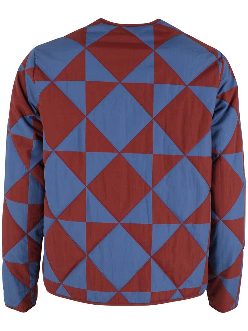 Danefae København - Wholesale Jacket - Women's - Daneland AOP Thermo Jacket Dk Brick/Warm Blue DIAMETRIC7