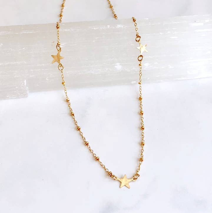 Bonnie Boardman Jewelry - Wholesale Pendant/Charm Necklace - Triple Star Necklace0