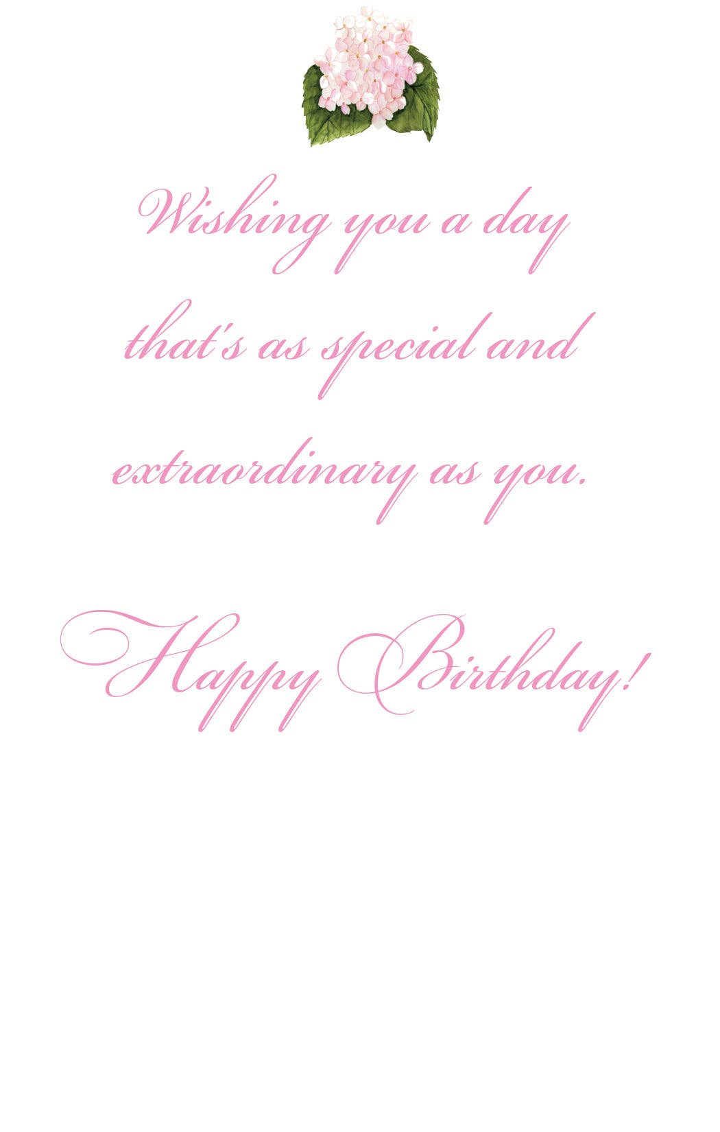 Stevie Streck Designs - Vente Cartes d'anniversaire - Carte de vœux GAW900 Hortensia rose1