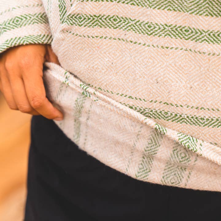 West Path - Wholesale Hoodie - Men's - Mexican Poncho Baja Hoodie - Soft Hooded Sweater - Tan