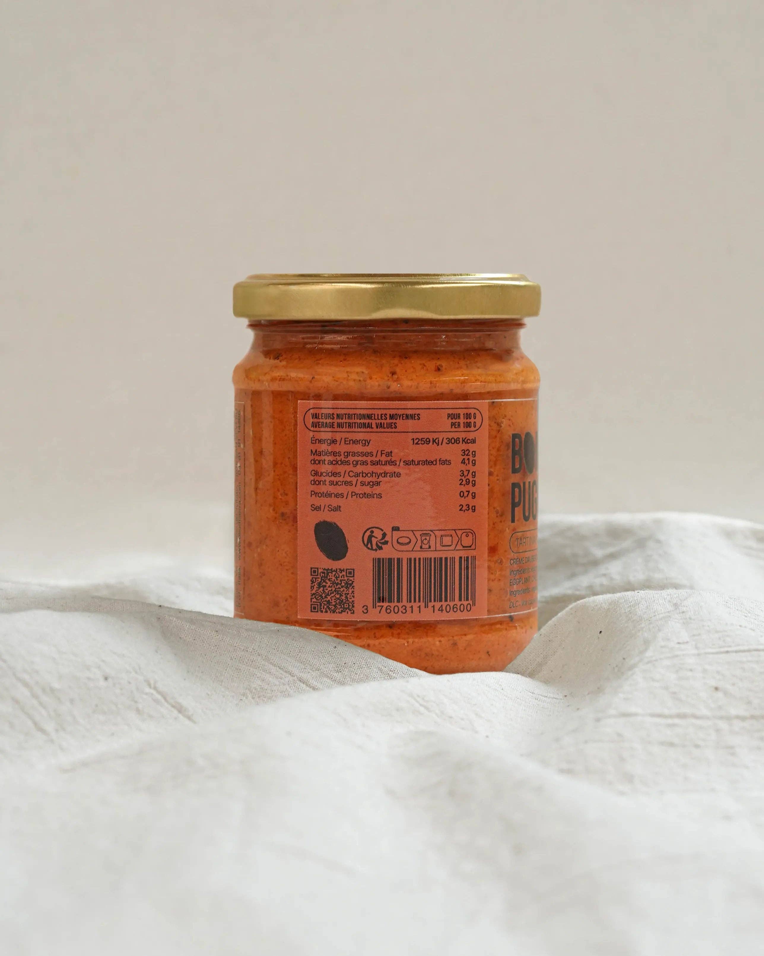 OLIO DI SERRA - Wholesale Sauce - Pugliese bomba - Eggplant cream, chili, bell pepper, and carrot (190g)2