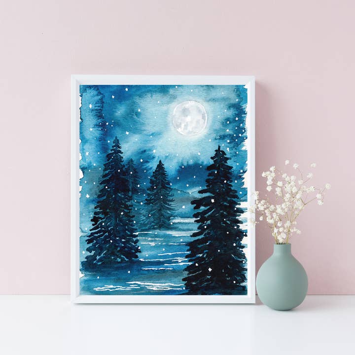 Green Artist Designs - Wholesale Art Print - Winter Landscape Art Print2