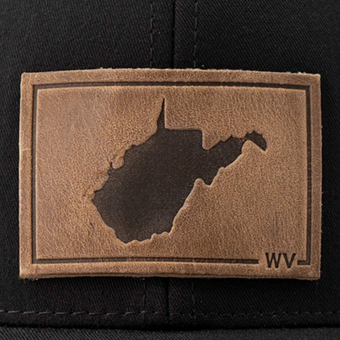 Range Leather Co. - Wholesale Trucker Hat - Unisex - West Virginia Silhouette Hat | Leather Patch Trucker Hat6