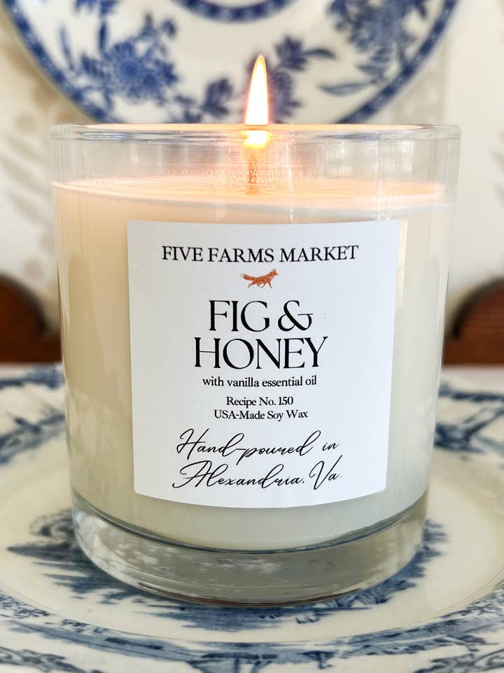 Vela Perfumada de 8 oz | Higo y Miel para venta al por mayor de Lovely Lady Linens