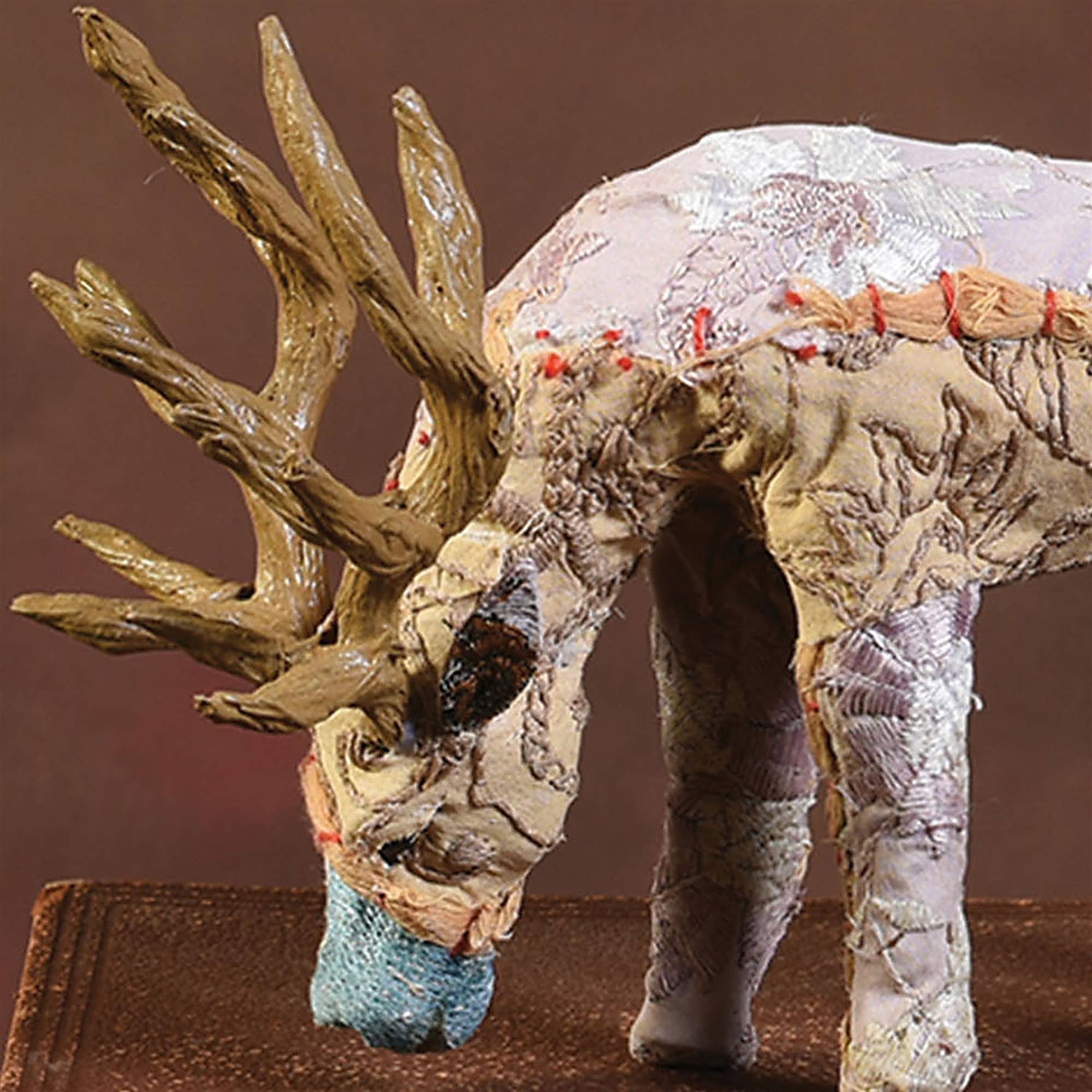 HomArt - Wholesale Tafelbladdecoratie - Beierse Woud Hert Grazen - Petite - Beige3