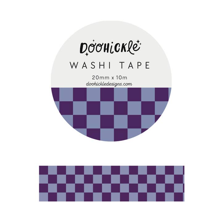 Purple Checkered Washi Tape for wholesale by Doohickle Designs