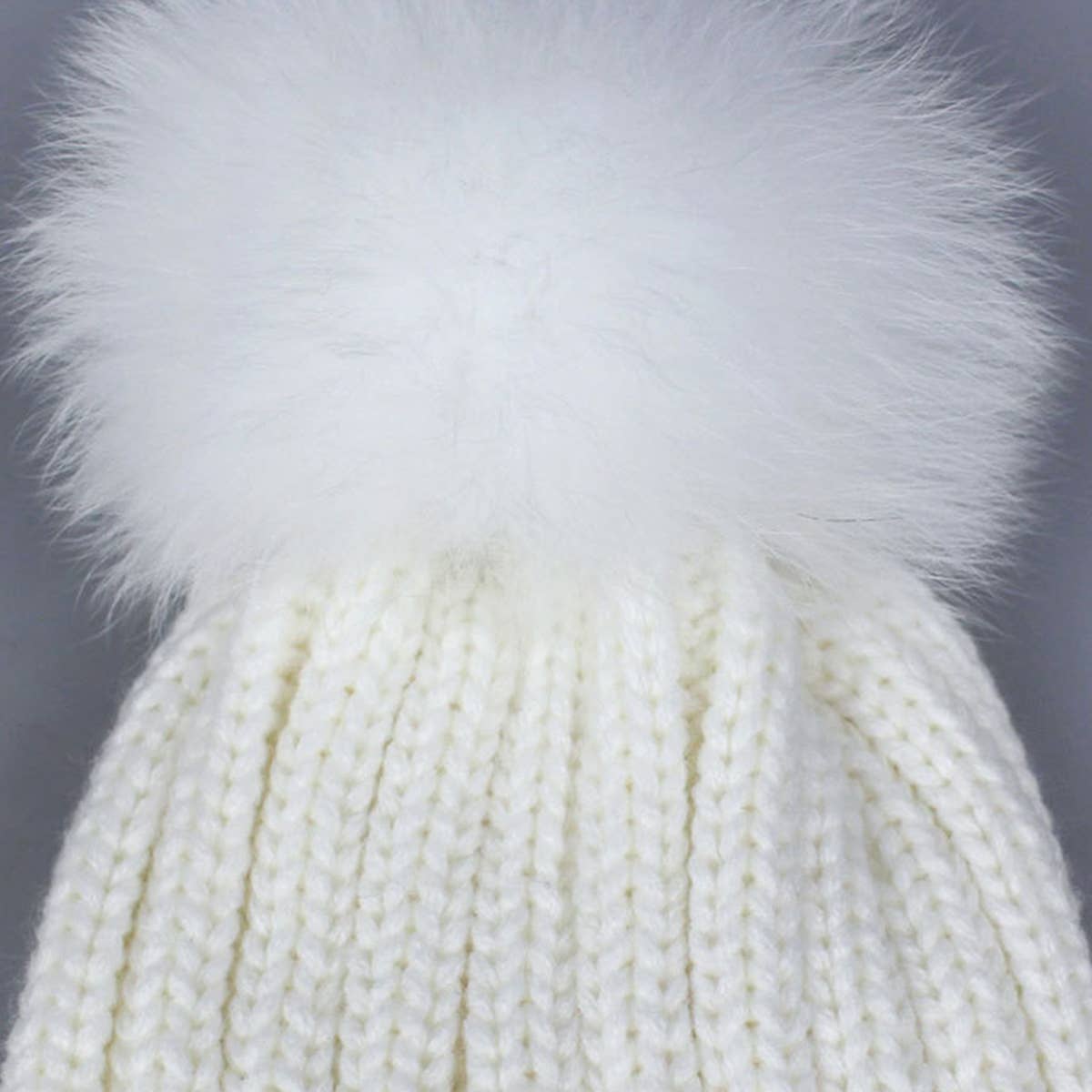 ACCITY - Wholesale Beanie - Women's - Winter Warm Hat with Real Fox Fur Pom Pom_CWAH0498411