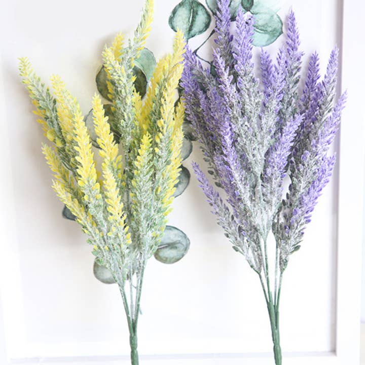 Angel Isabella - Wholesale Artificial Flowers - 14" Artificial Frosted Lavender bush
