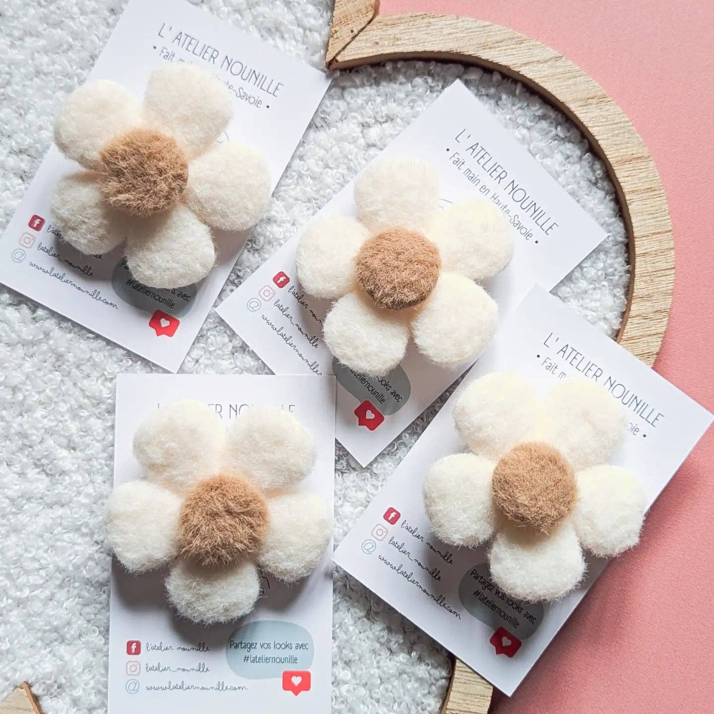 L'atelier Nounille - Vente Pince à cheveux – enfant - Barrette fleur0