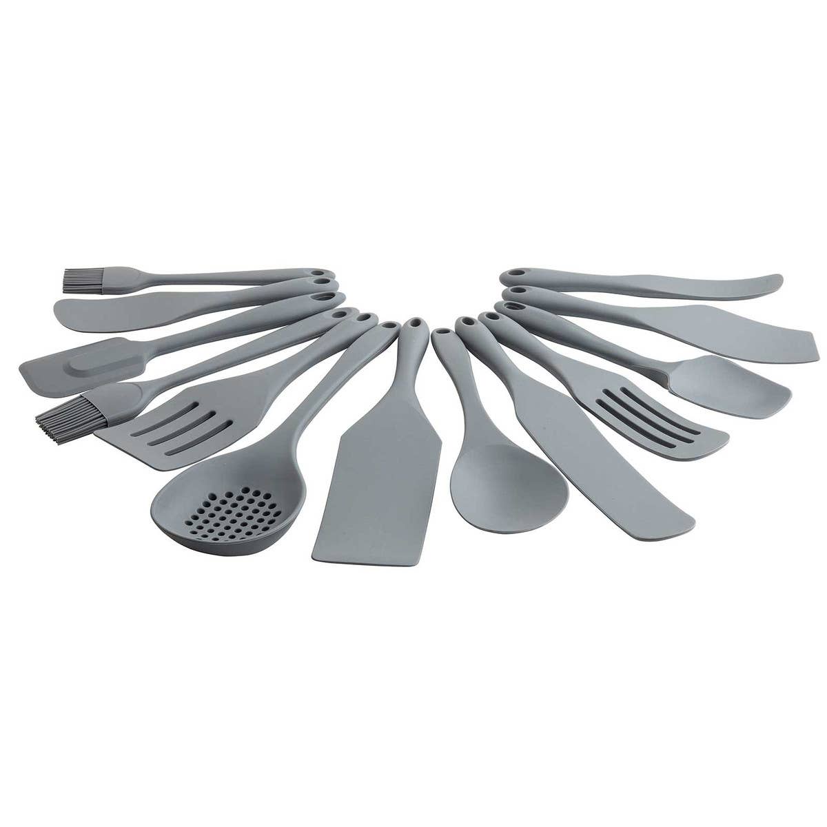 TableCraft Products Company - Wholesale Spatula/Turner - Narrow Silicone Spatula Spurtle Gray2