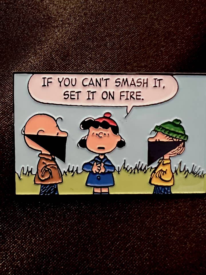 Enamel Pin: If You Can't Smash It, Set It On Fire for wholesale by Silver Sprocket