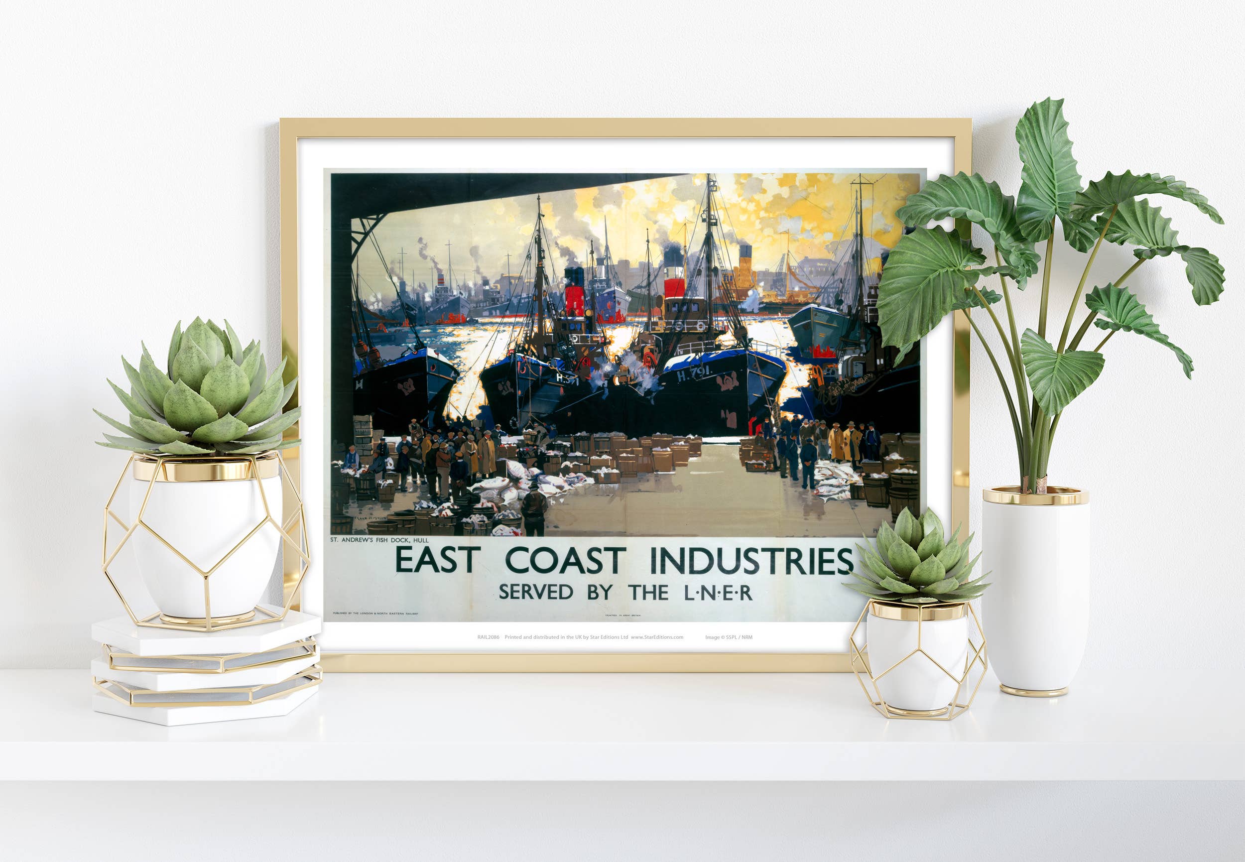 Star Editions – wholesale Art print – East Coast Industries, Fish Dock Hull - Premium Art Print0