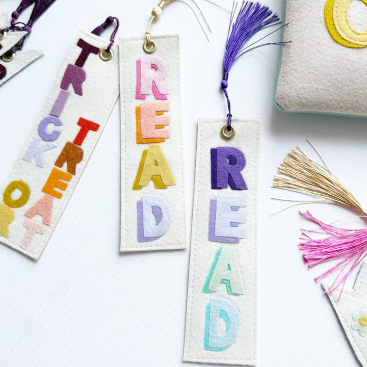 Milo & Mollie - Wholesale Bookmark - Read Felt Bookmark 7