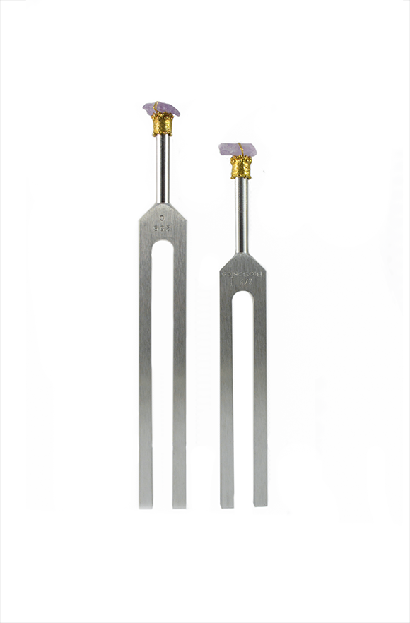 Ariana Ost – wholesale Meditation supplies – C & G Tuning Fork Set – Sound Healing with Crystal Base1