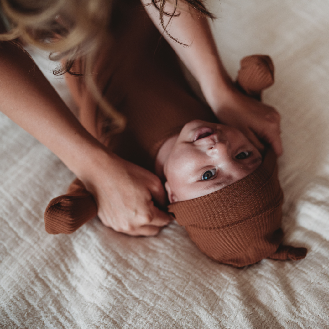 Shedo Lane - Wholesale Swaddle Set - Baby - Mother Earth Brown Bamboo Baby Swaddle 3 Piece Set9