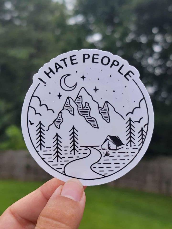 Autocollant Je déteste les gens pour la vente par A Little Design Company