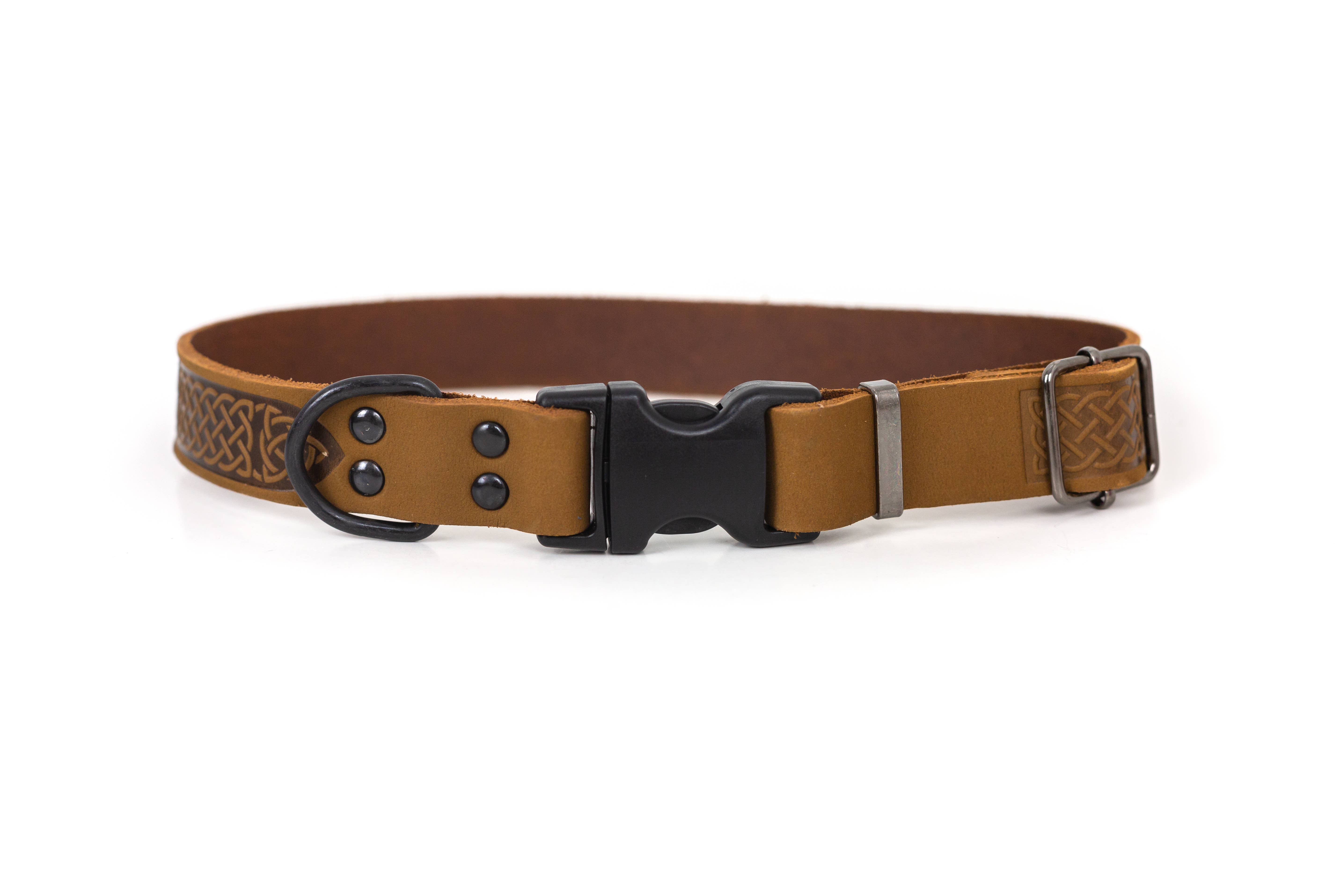 Euro-Dog Collars and Leads – Großhandel Haustierhalsband – Hund – Weiches Leder-Hundehalsband im keltischen Sportstil11