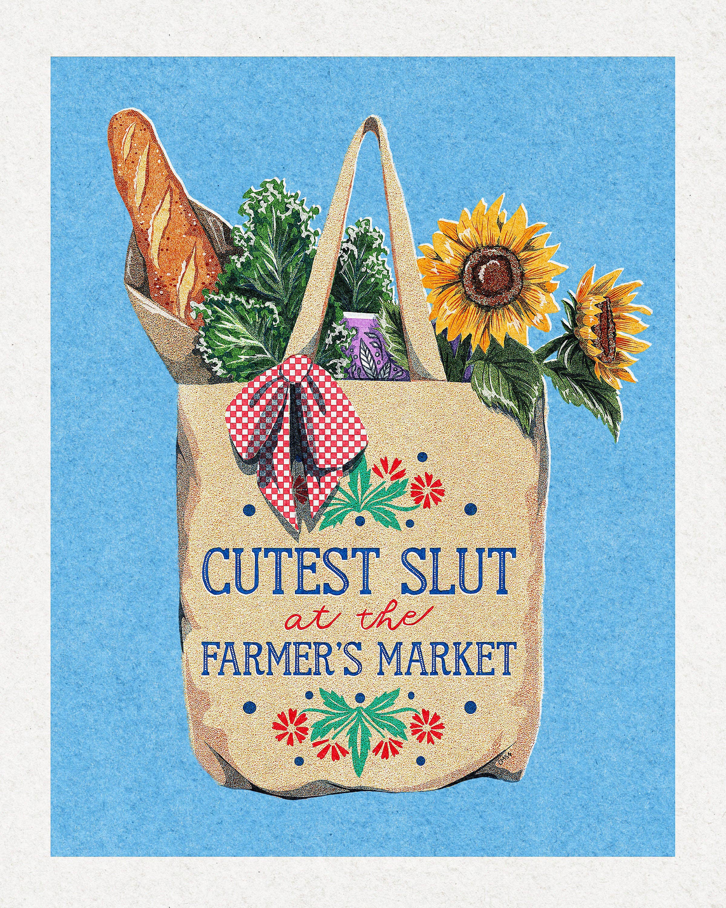 Chaos Magic Studio - Wholesale Art Print - Cutest Slut At The Farmers Market Print - Multiple Size Options3