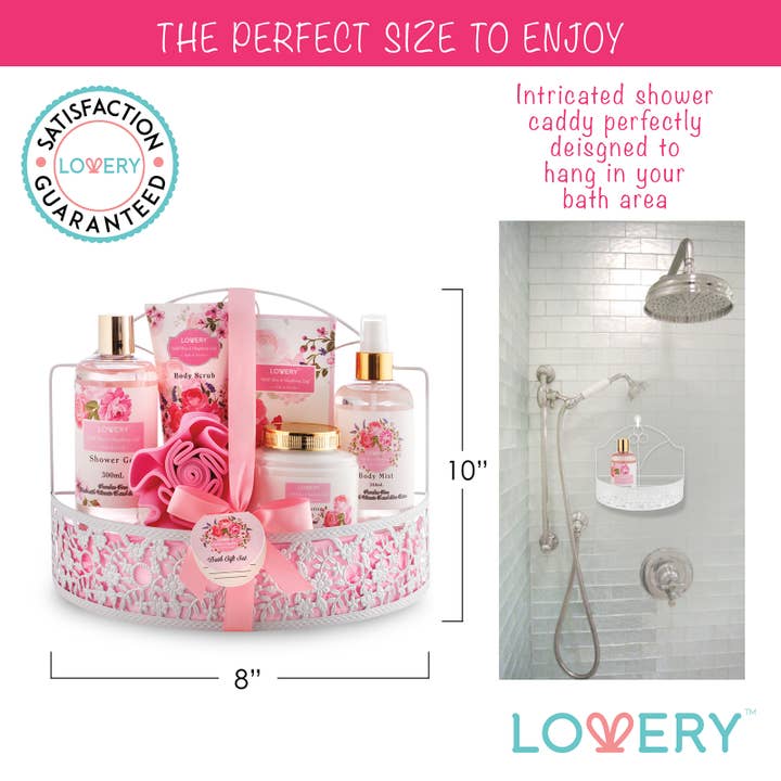 Lovery - Wholesale Bath & body set - Shower and Bath Caddy with Wild Rose Raspberry Body Care2