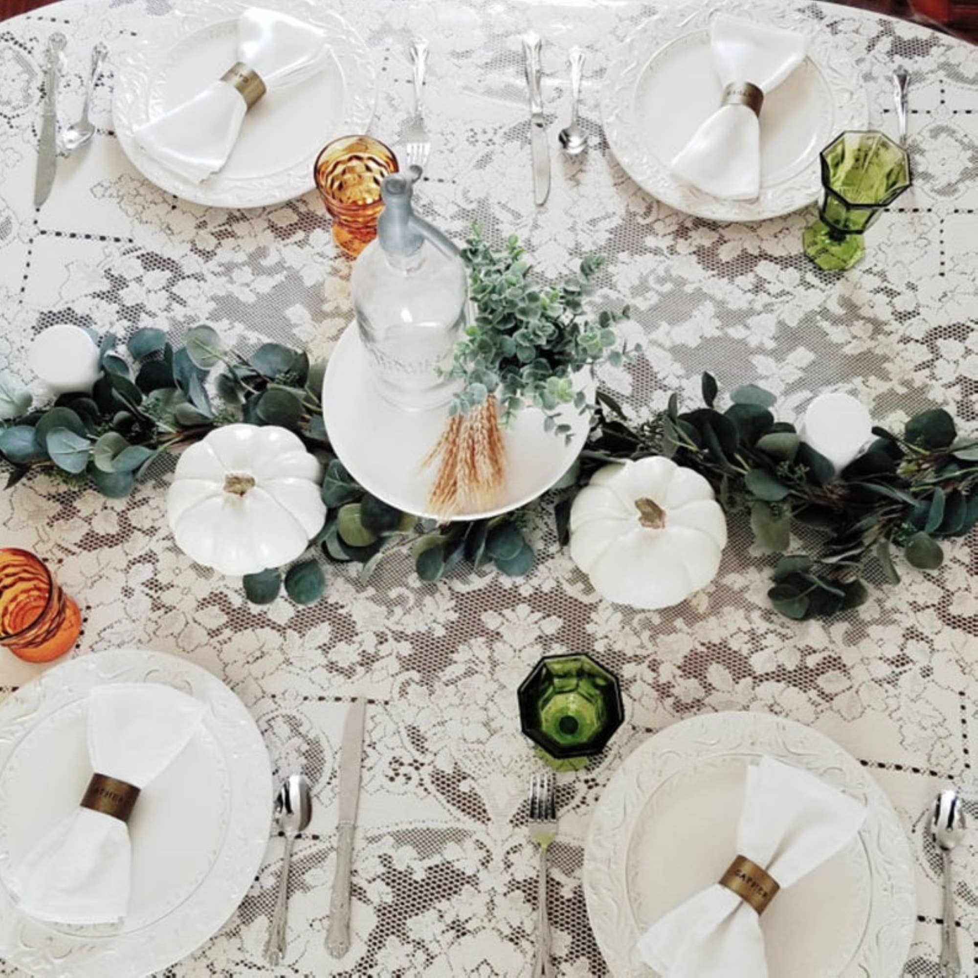 Angel Isabella - Wholesale Bunting/Garland - 70" Artificial Grey green Eucalyptus Garland seeded8