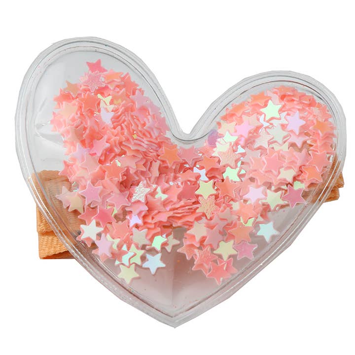 Sparkle Sisters by Couture Clips - Wholesale Hair Clip - Kids - Confetti Heart Hair Clips