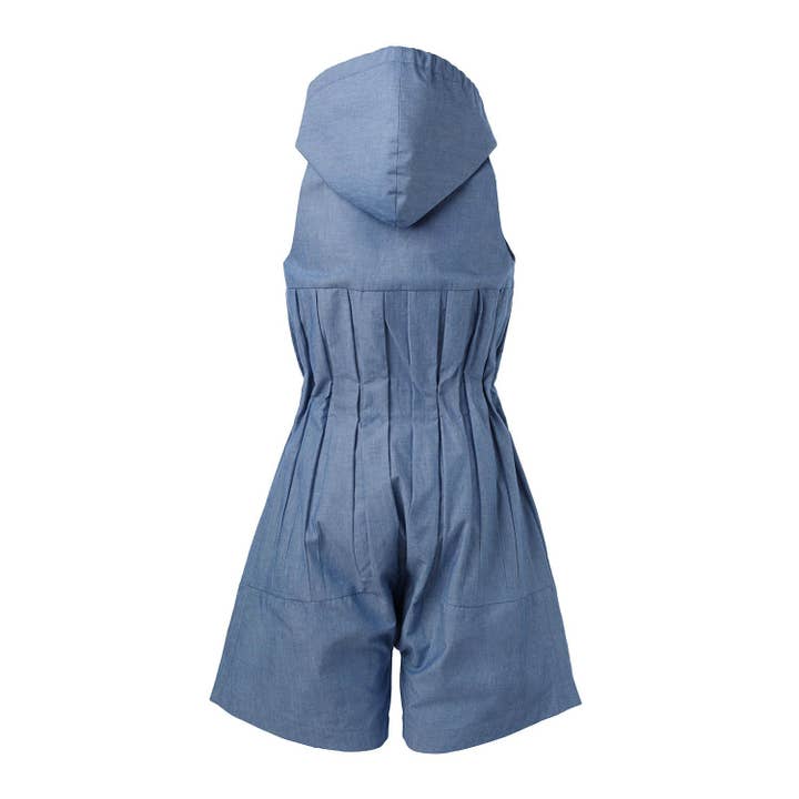 Infantium Victoria - Wholesale Overalls - Kids - Blue Denim Overall with Hood2
