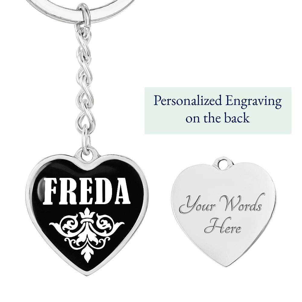 Unique Gifts Store - Wholesale Keychain - Women's - Freda v03 - Heart Pendant Luxury Keychain3