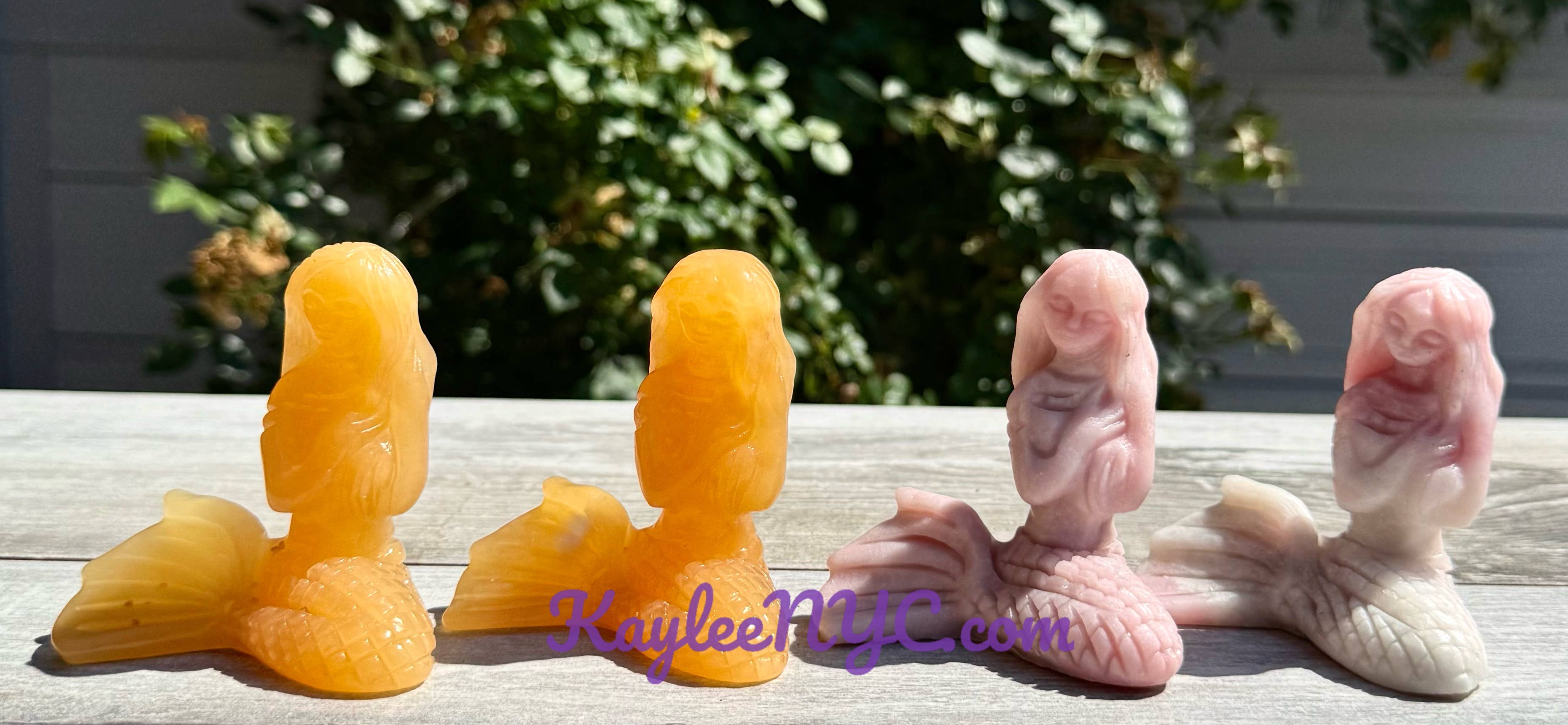 KayleeNYC - Wholesale Spiritual Stone/Crystal - Natural Pink Opal Orange Calcite Mermaids Healing Energy1