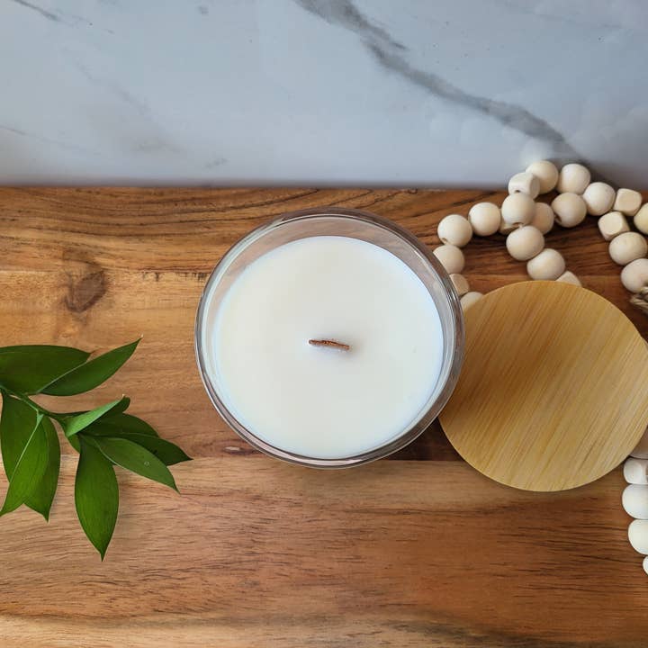 Faith & Wildflowers - Wholesale Jar/filled candle - The Hearth - 8 oz Jar Candle - focaccia bread, rosemary1