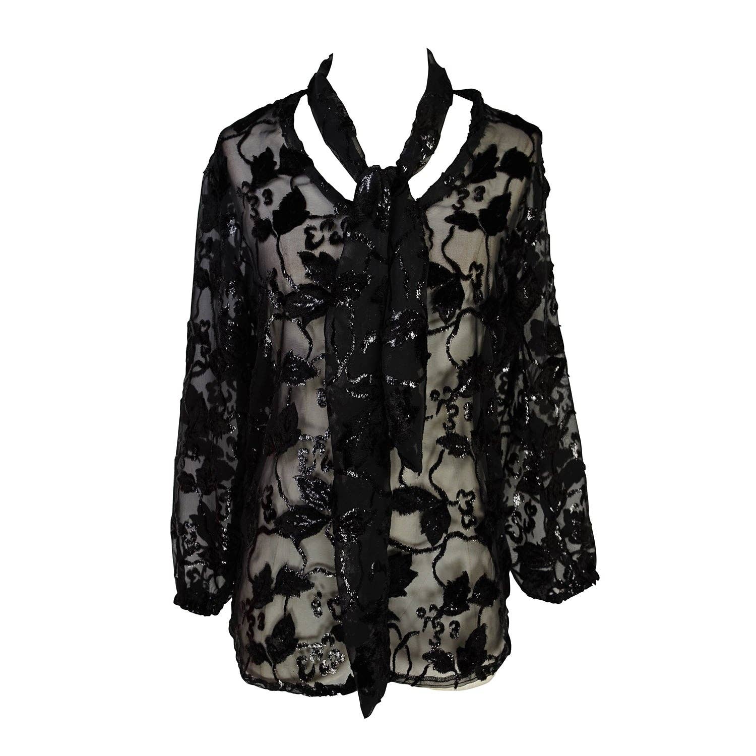 Jennafer Grace – Großhandel Bluse – Damen – Schimmernde Spitzenbluse mit Bindefront8