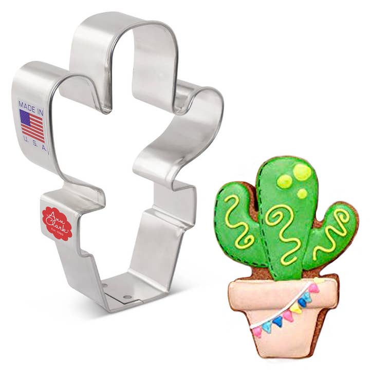 Potted Cactus Cookie Cutter. (Bag of 1 Dozen) for wholesale by Ann Clark