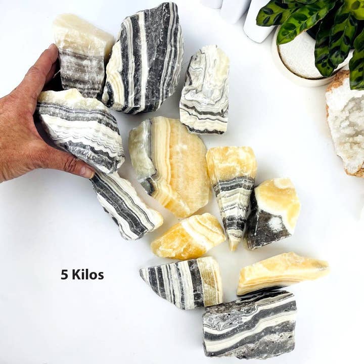 Rock Paradise - Wholesale Spiritual Stone/Crystal - Crystal Mexican Onyx Rough Stone - 5Kilo Bag (BLKBIN-08)