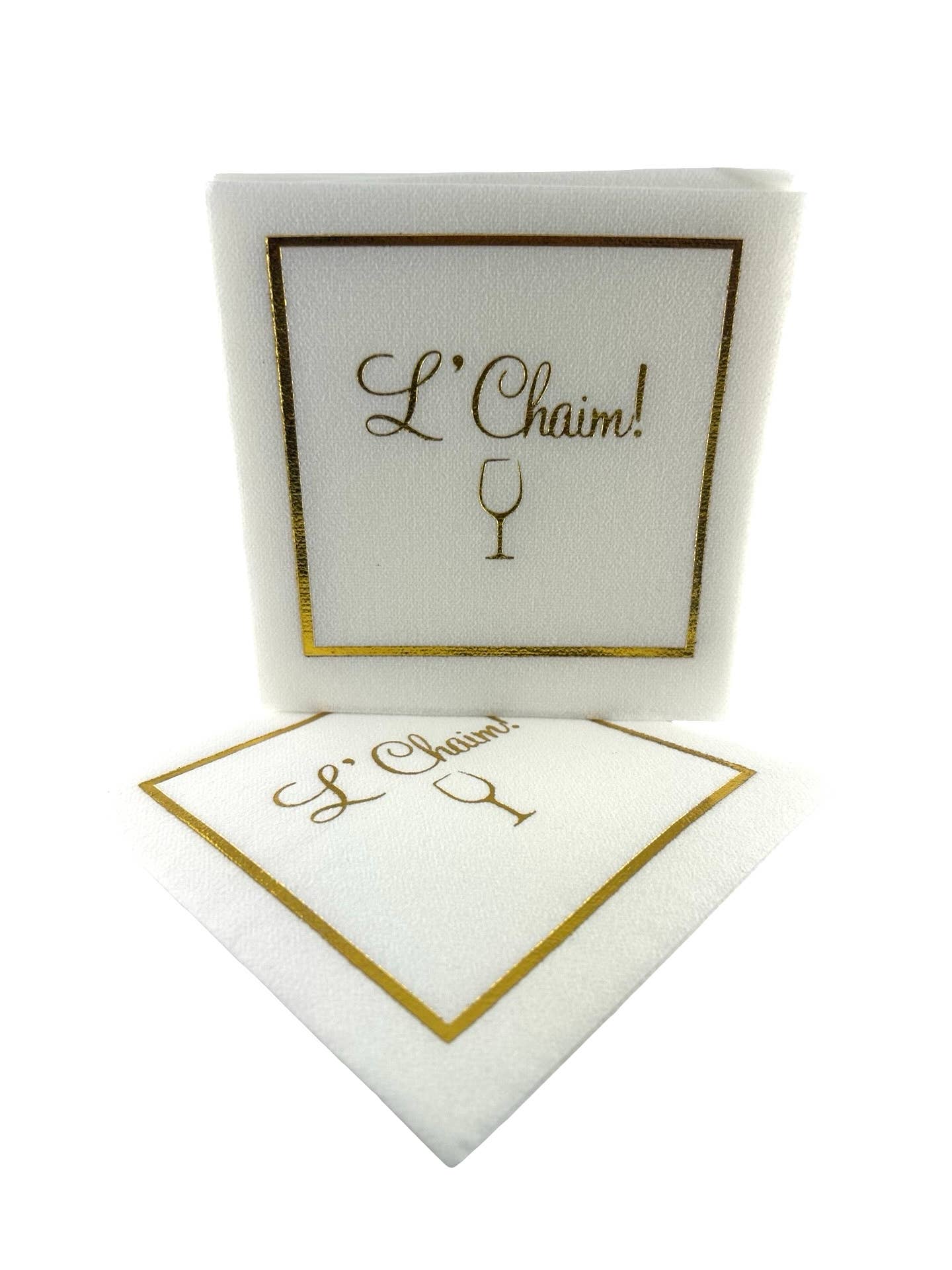 Maven Home - Wholesale Disposable Napkin - Linen-Feel Cocktail Napkins, L'Chaim2