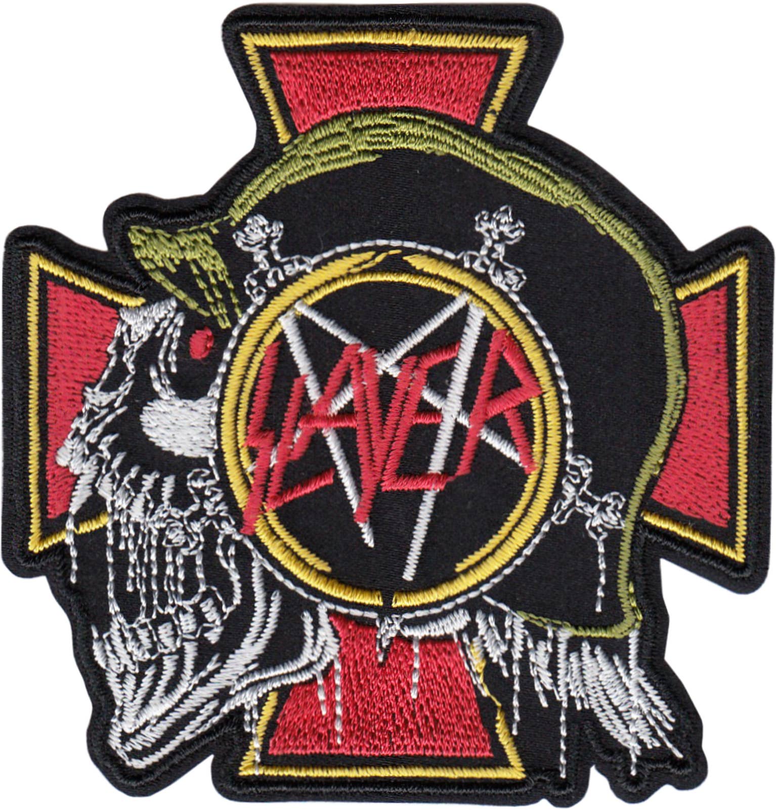 Square Deal Recordings & Supplies - Wholesale Patch - Patch - Slayer Skull & Cross - 1990s Heavy Metal Music Band