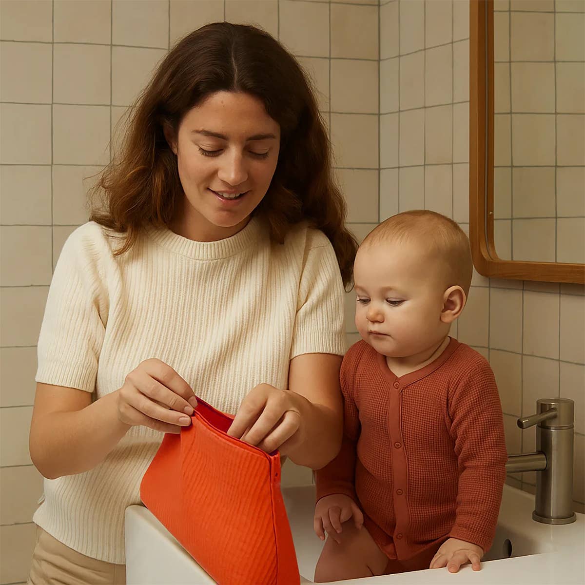 PAPATE - Vendita all'ingrosso Beauty case - Unisex - Borsa da toilette in cotone biologico - Fragola3