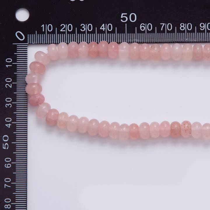 Aim Eternal - Vente Perle - Brin de perles de gemme naturelle en quartz rose 8mm en forme de rondelle | WA-8641